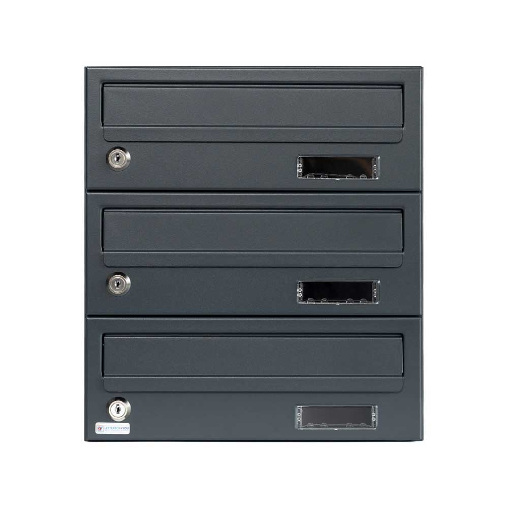E2 Urban Easy Apartment Mailboxes RAL 7016