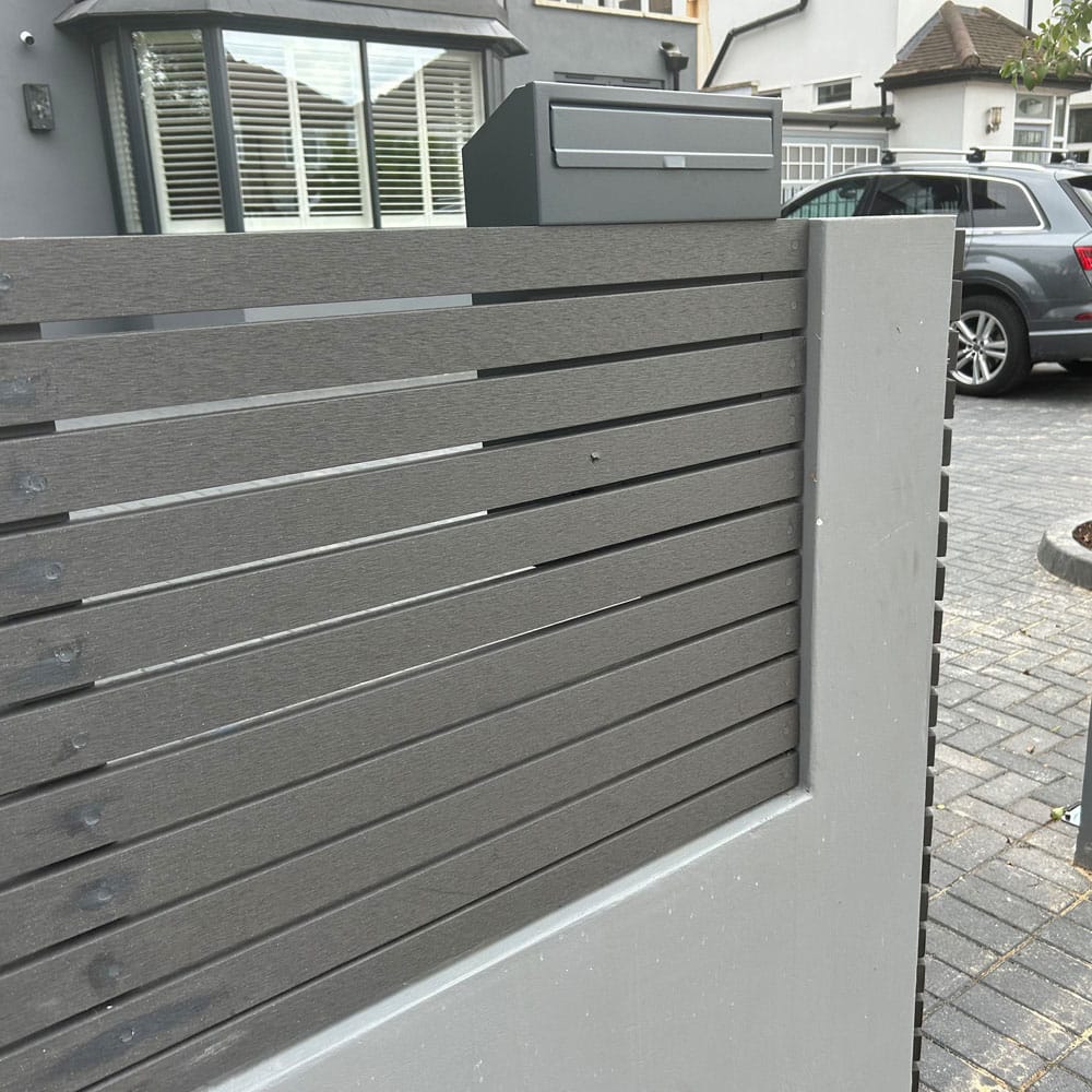 Letterbox For Gates & Fences Outdoor Rear Access Gatehouse W3 Grey Lifestyle Image