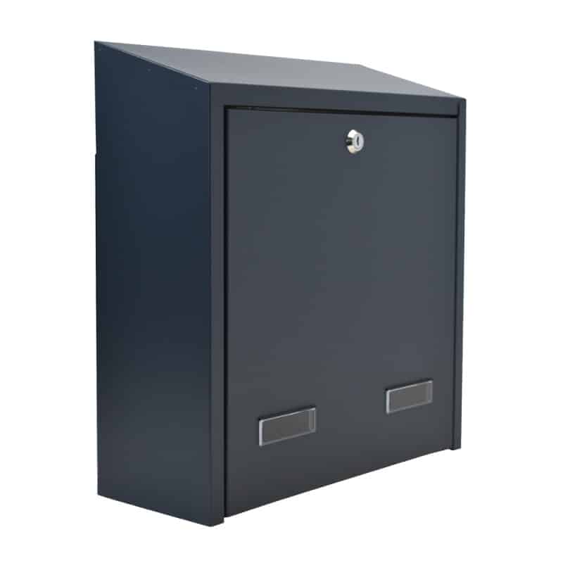 Rear Access Letterbox for Gates and Fences Lockable Weatherproof Galvanised Steel W36 Post