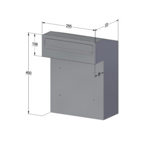 W3 2 Rear Access Letter Box For Gates And Fences Front Dimensions W3 2 Rear Access Letter Box For Gates And Fences Front Dimensions