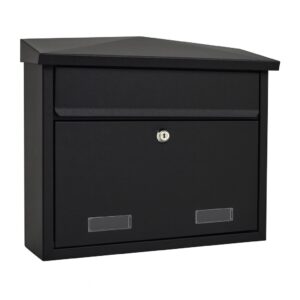 Wall Mounted Letterbox SD5 In Matt Black Wall Mounted Letterbox SD5 In Matt Black