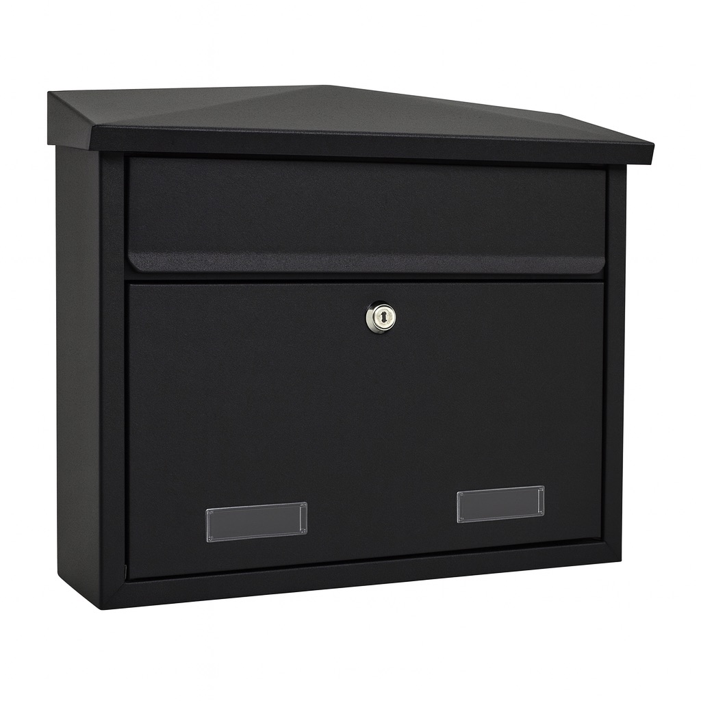 Wall Mounted Letterbox SD5 In Matt Black Wall Mounted Letterbox SD5 In Matt Black