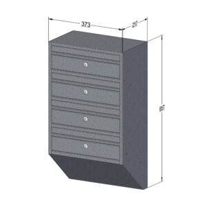 Apartment Mailboxes E1s 4 Bank Drawing Apartment Mailboxes E1s 4 Bank Drawing