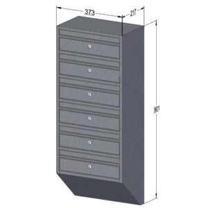 Multiple Letterboxes E1s 6 Bank Drawing Multiple Letterboxes E1s 6 Bank Drawing