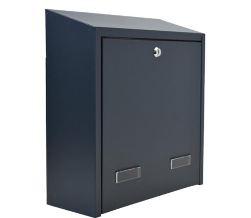Rear Access Letterbox for Gates and Fences W3-6 Grey Rear