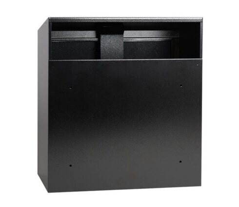 Rear Access Letterbox for Gates and Fences W3-6 in Black Front