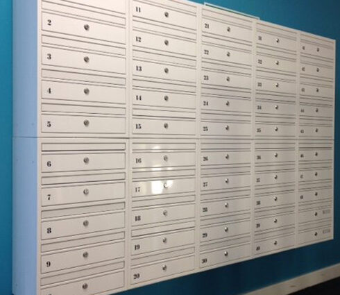 Postboxes For Flats E1 White Multiple Banks