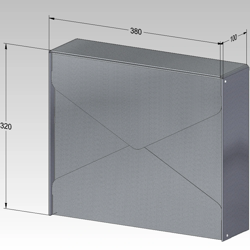 Wall Mounted Letterbox Gavia Dimensions