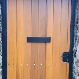 Rear Access Letterbox for Gates and Fences W3-6 Black Front Wall Mounted Post Box W3 6