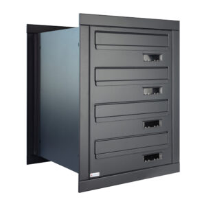 Rear Access Apartment Mailboxes E6 Urban Easy Bank Of 4 Rear Access Apartment Mailboxes E6 Urban Easy Bank Of 4
