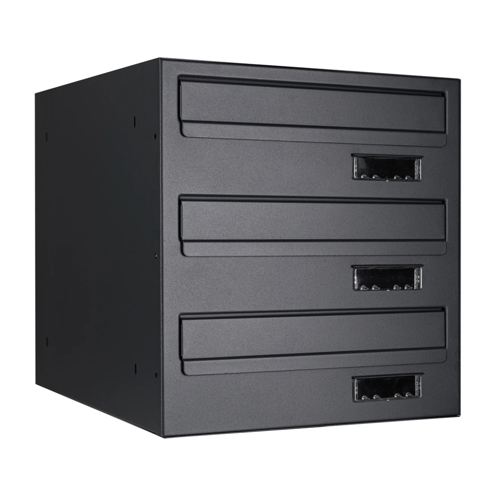 Rear Acess Communal Post Boxes E6 Bank Of 3 With No Trim