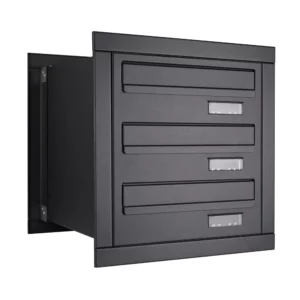 Through The Wall Apartment Mailboxes E6 Bank Of 3 Through The Wall Apartment Mailboxes E6 Bank Of 3