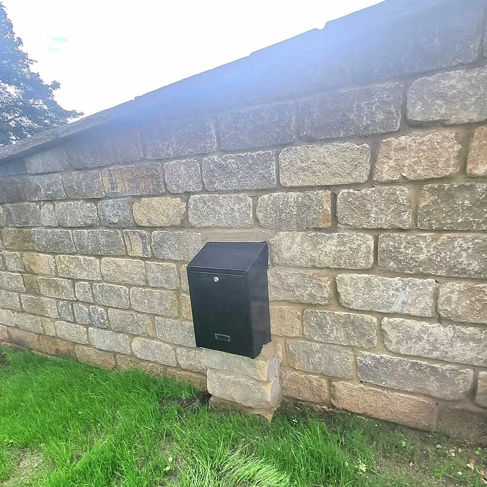Outdoor Through The Wall Mounted Post Box Rolle Rear View
