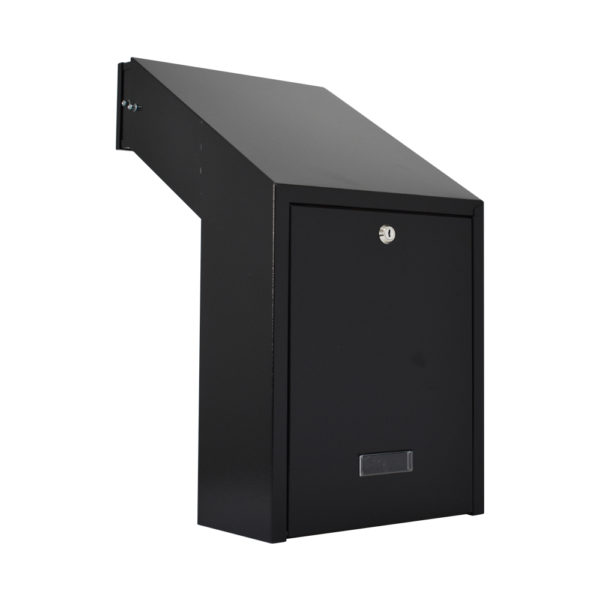 Rolle Through Wall Letterbox Black