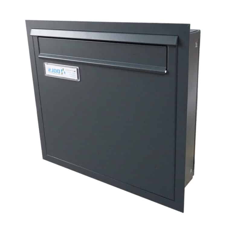 LAD03 Rear Access Post Box For Railings Gate Fence Mounting