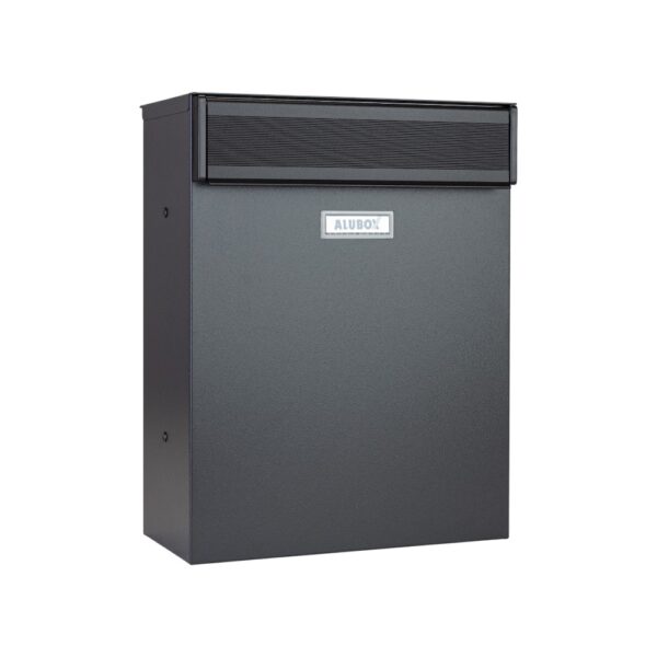 Large Letterbox Gate Mounted Rear Acess Magnum Galvanised Steel Dark Grey Main