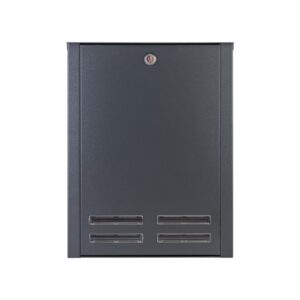 Large Letterbox Gate Mounted Rear Acess Magnum Galvanised Steel Dark Grey Rear View Large Letterbox Gate Mounted Rear Acess Magnum Galvanised Steel Dark Grey Rear View