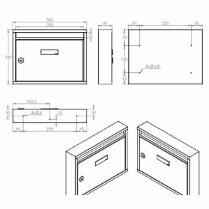Apartment Mailboxes Led 01 Drawing Apartment Mailboxes Led 01 Drawing