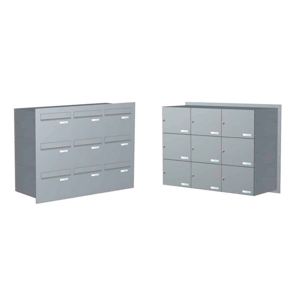 Communal Post Boxes For Flats LBD 24 Through The Wall 9 Bank