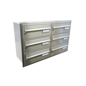 Letterboxes For Flats Lbd 015 Recess Mounted Stainless Steel 6 Bank