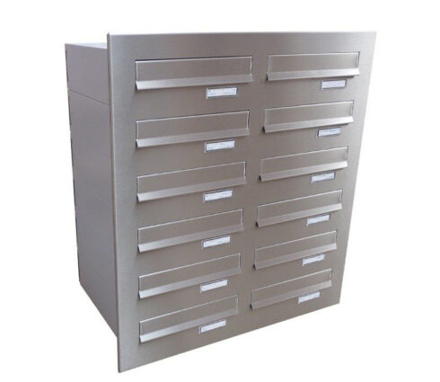 Letterboxes For Flats Lbd 04 Through The Wall Stainless Steel 12 Bank
