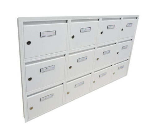 Letterboxes For Flats Led 01 Recess Mounted 12 Bank