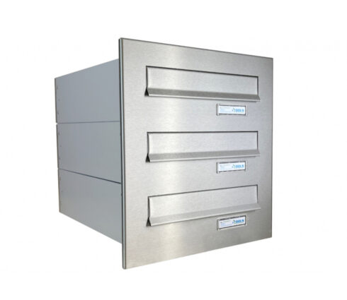 Postboxes For Flats Lbd 04 Through The Wall Stainless Steel 3 Bank