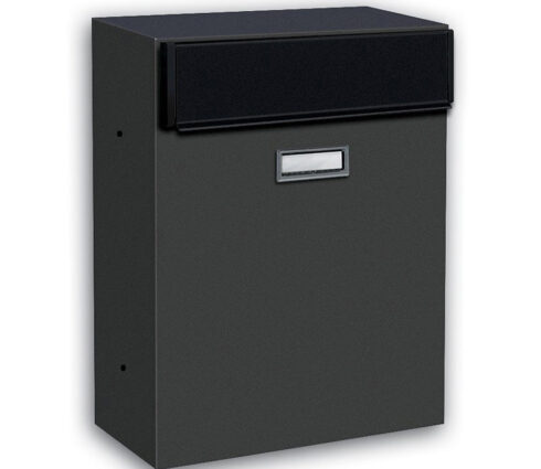 Rear Access Large Post Box For Gates & Fences Magnum Dark Grey Colour