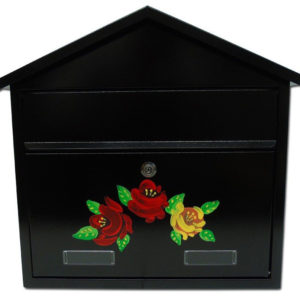 Wall mounted hand painted letterbox