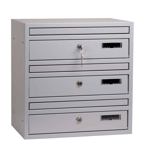 Bank Of 3 Wall Mounted Letter Boxes Bank Of 3 Wall Mounted Letter Boxes