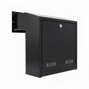 Through The Wall Letterbox W3 4 XL In Matt Black Rear View Rear Access Through The Wall Letterbox W3 4 XL In Matt Black Rear View Rear Access