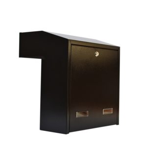 W3-4 XL Through the Wall Letterbox Black Rear Access Post Box