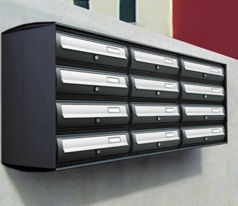 Wall Mounted External Post Boxes For Flats Curve