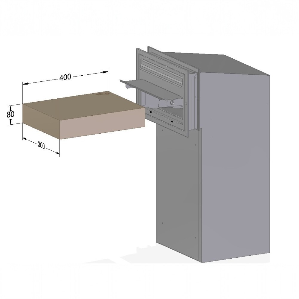 Post And Parcel Box For Gates And Fences – Sigma Rear Access   Parcel Dimensions