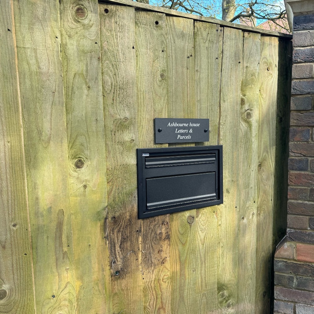 Through The Wall Parcel Box   Sigma   Black   Lifestyle Photo 1