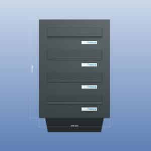 Through Wall Communal Post Boxes LDD 041 Bank Of 4 Through Wall Communal Post Boxes LDD 041 Bank Of 4