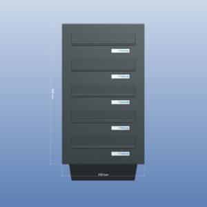 Through Wall Communal Post Boxes LDD 041 Bank Of 5 Through Wall Communal Post Boxes LDD 041 Bank Of 5