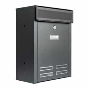 Dark Grey Wall Mounted External Post Box Magnum Dark Grey Wall Mounted External Post Box Magnum