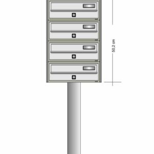 Free standing letterboxes Slim 1x4