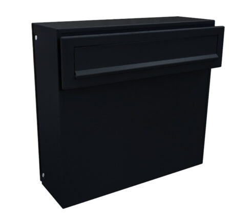 Letterbox For Gates & Fences External Rear Access LAD-050 Black Colour