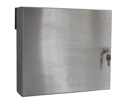 Letterbox For Gates & Fences External Rear Access LAD-050 Stainless Steel Back View