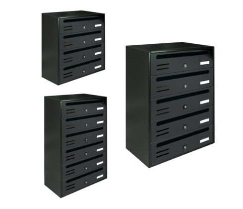 Letterboxes For Flats Cubo Dark Grey