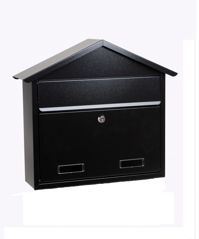 Black mailbox for outside mounting