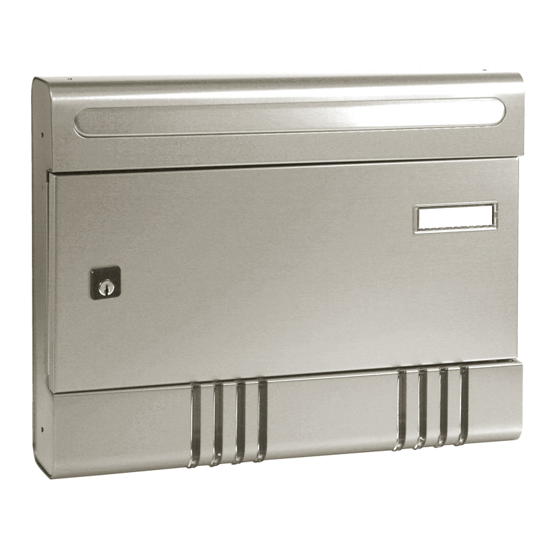 Aluminium finish letterbox for flats Sire