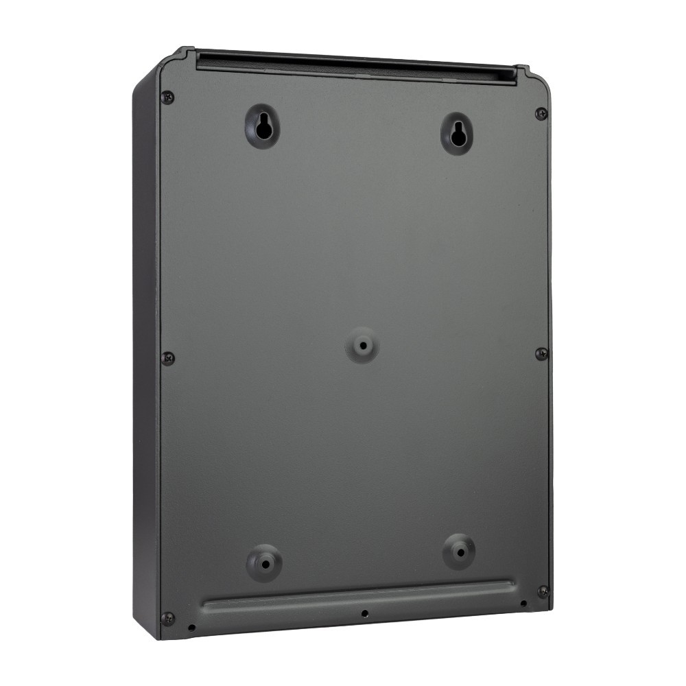 Wall Mounted Post Box Large Cast Aluminium   Europa Maxi Black_Back