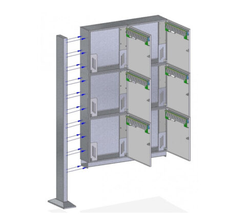 Communal Mail Boxes For Flats Free Standing Urban Easy SIM Front Access