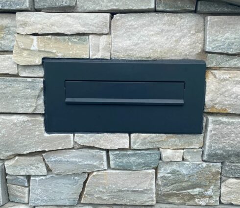 Through Wall Post Box LDD 041 Anthracite Grey Front Plate
