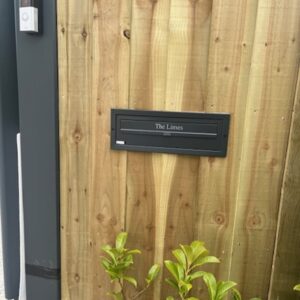 Gate Mounted Letterbox W3 3 Black Lifestyle Photo 1 Gate Mounted Letterbox W3 3 Black Lifestyle Photo 1