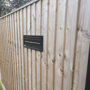 Gate Mounted Letterbox W3 3 Black Lifestyle Photo 2 Gate Mounted Letterbox W3 3 Black Lifestyle Photo 2