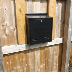 Gate Mounted Letterbox W3 3 Black Lifestyle Photo 4 Gate Mounted Letterbox W3 3 Black Lifestyle Photo 4
